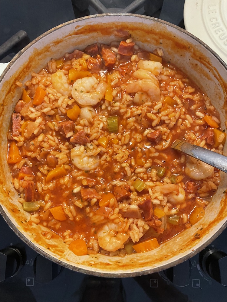 The WellNow Co Paella in the pot